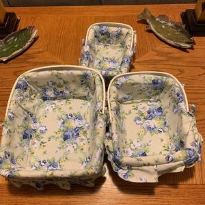 3pc Floral Basket Set